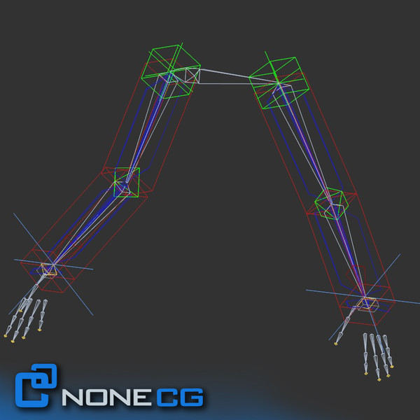Adult Male Arms and Hands Rigged