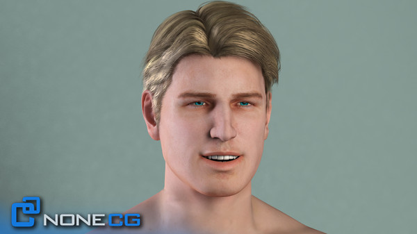 realistic male character rigged max - Adult Male Brian Nude Rigged... by NONECG