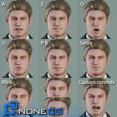 realistic male character rigged 3d model - Anatomy Male Brian Rigged by NONECG