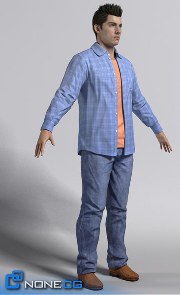 3d realistic male man model - Anatomy Male Tom Rigged by NONECG