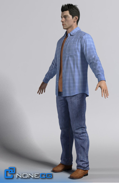 3d realistic male man model - Anatomy Male Tom Rigged by NONECG