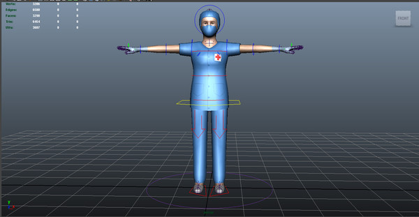 surgeon female 01 3d model - Surgeon Female 01... by ignisfatuus