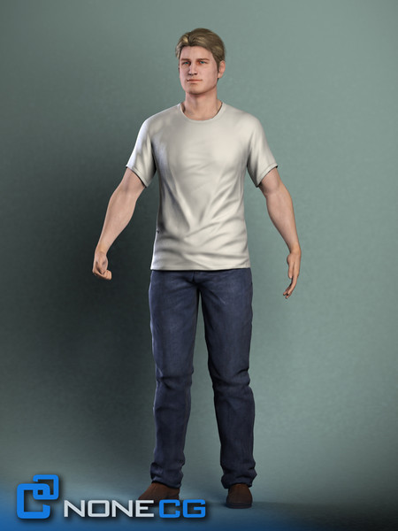 3d realistic male female rigged model - Rigged Male and Female Pack by NONECG