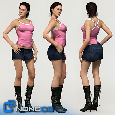 3d realistic male female rigged model - Rigged Male and Female Pack by NONECG