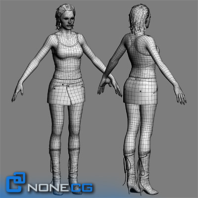 3d realistic male female rigged model - Rigged Male and Female Pack by NONECG