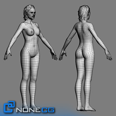 3d realistic male female rigged model - Rigged Male and Female Pack by NONECG