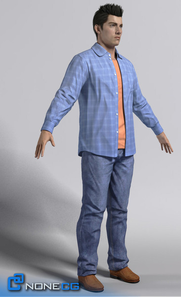 realistic males female rigged 3d model - Pack - Adult Males and Female Rigged... by NONECG
