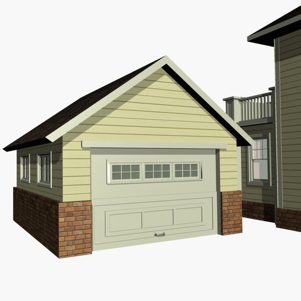 3ds exterior craftman house - House Craftsman Narrow Lot... by chaosfractal