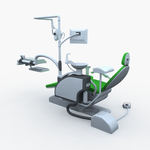 3d model dentist chair dental clinic - Dental Chair Set by VizArtOnline