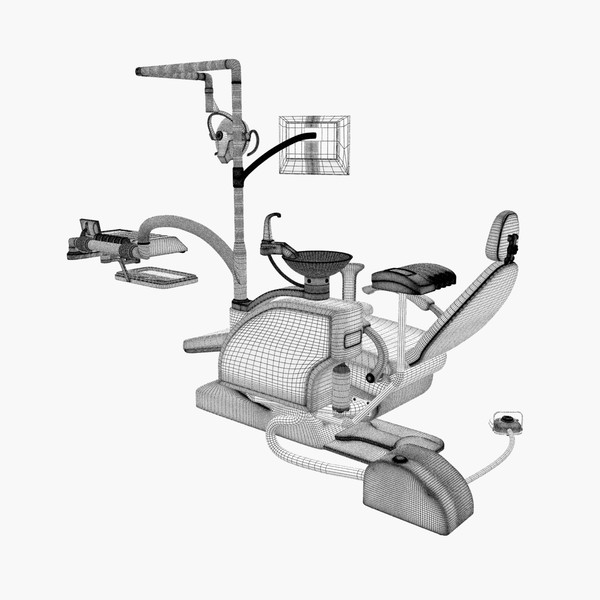 3d model dentist chair dental clinic - Dental Chair Set by VizArtOnline