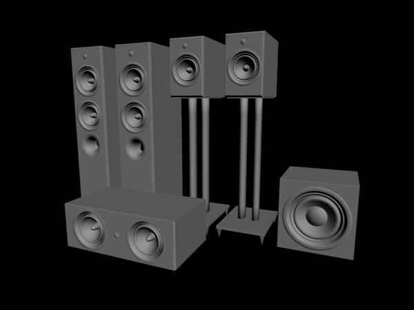3d model 684 theatre - Bowers and wilkins 684 theatre... by VisuArt3D