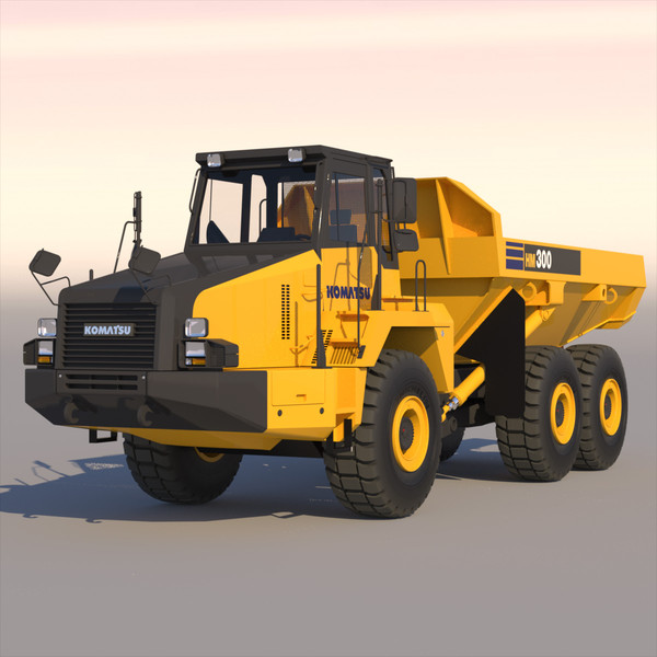 3d model articulated dump truck komatsu - Articulated Dump Truck Komatsu HM300-2... by ArqArt3D