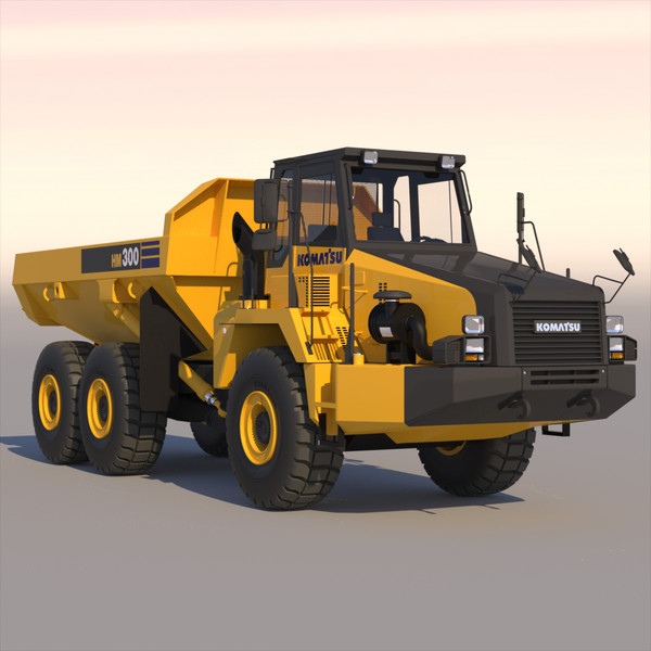 3d model articulated dump truck komatsu - Articulated Dump Truck Komatsu HM300-2... by ArqArt3D