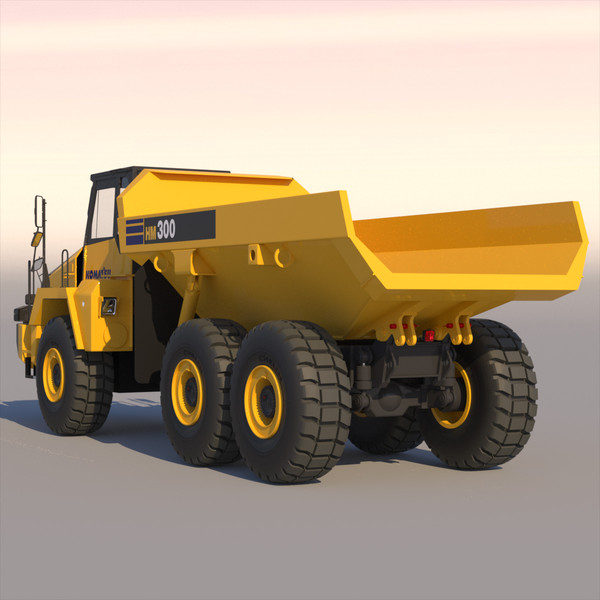 3d model articulated dump truck komatsu - Articulated Dump Truck Komatsu HM300-2... by ArqArt3D