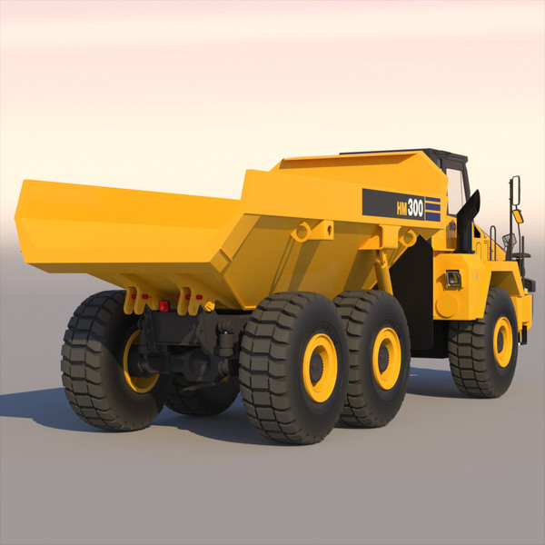 3d model articulated dump truck komatsu - Articulated Dump Truck Komatsu HM300-2... by ArqArt3D