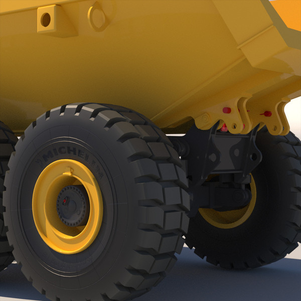 3d model articulated dump truck komatsu - Articulated Dump Truck Komatsu HM300-2... by ArqArt3D