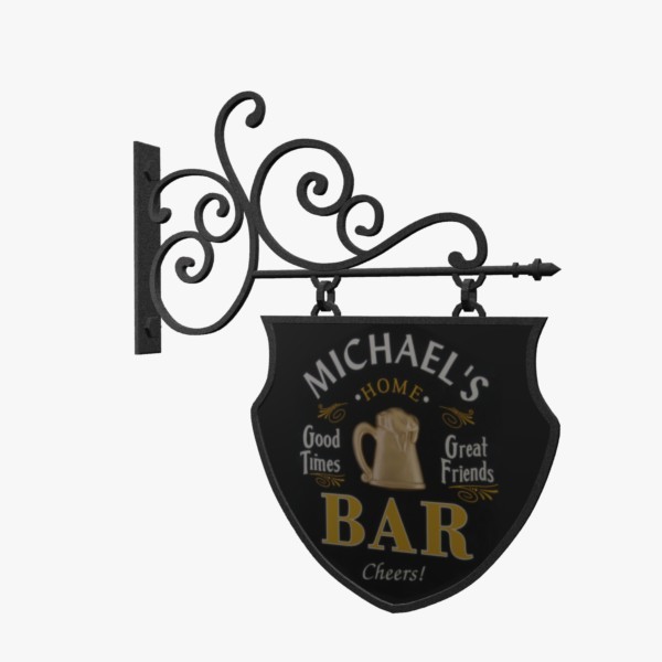 wrought iron sign 3d 3ds - FR bSign 06... by Kringle
