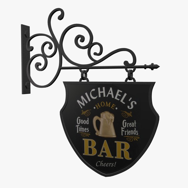 wrought iron sign 3d 3ds - FR bSign 06... by Kringle