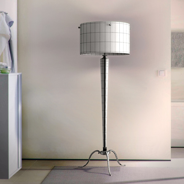 global views glv 174230 3d 3ds - Global Views GLV 174230 Nickel Floor lamp by RTEwork