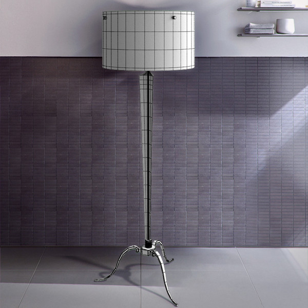 global views glv 174230 3d 3ds - Global Views GLV 174230 Nickel Floor lamp by RTEwork