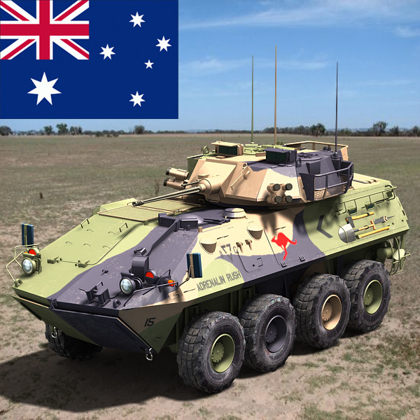 maya australian vehicle aslav - ASLAV armored vehicle by Sandu_Bublic