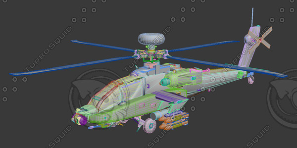 apache helicopter 3d max - AH-64 Apache... by mohammadmax1