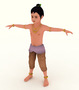 character indian boy 3d model