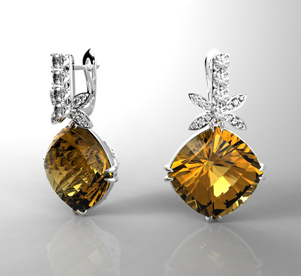 3ds max 1 white gold - Earrings(1)... by Khromchenko