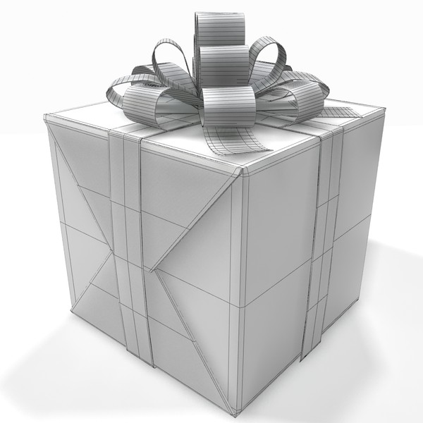 gift box blue present 3d 3ds - Gift Box Blue by PROmax_