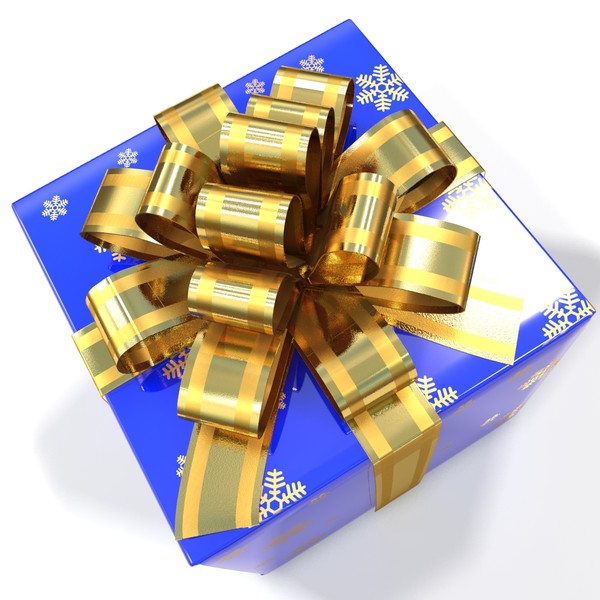 gift box blue present 3d 3ds - Gift Box Blue by PROmax_