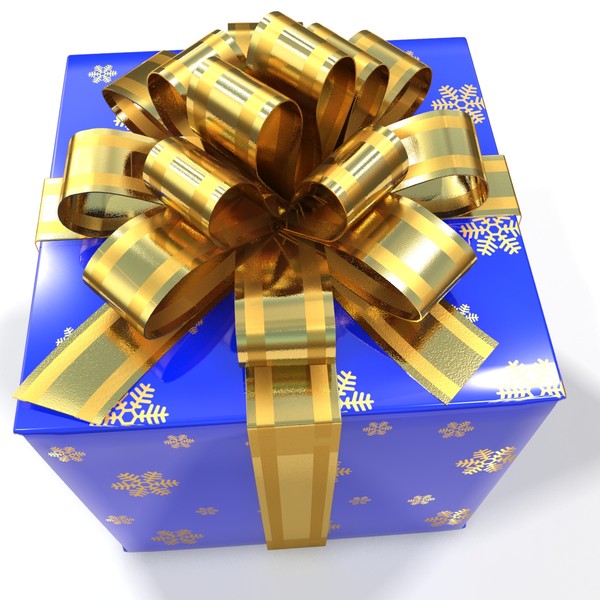 gift box blue present 3d 3ds - Gift Box Blue by PROmax_