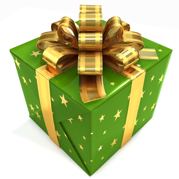 3d gift box green present model - Gift Box Green by PROmax_