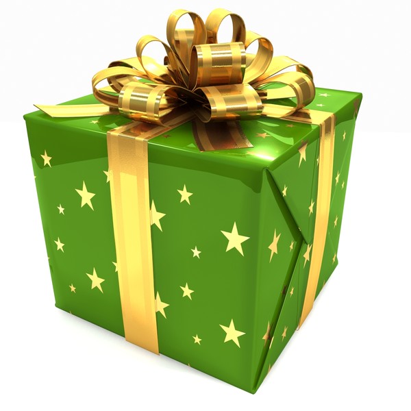 3d gift box green present model - Gift Box Green by PROmax_