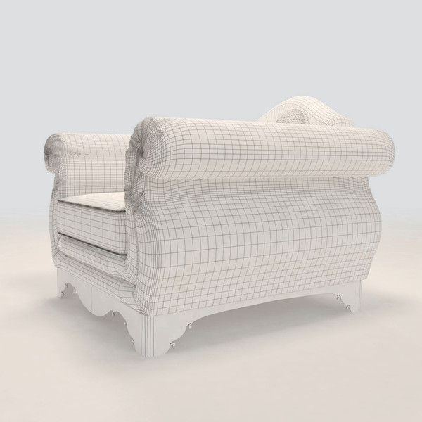 sofa armchair giusti portos 3d model - sofa Roma Giusti Portos... by niklay