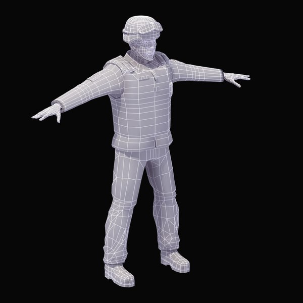 3d army soldier model - Army Soldier Rigged... by ES3DStudios