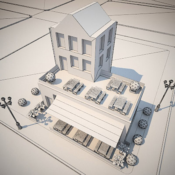 3d house town model - House 4 by Stubborn3D