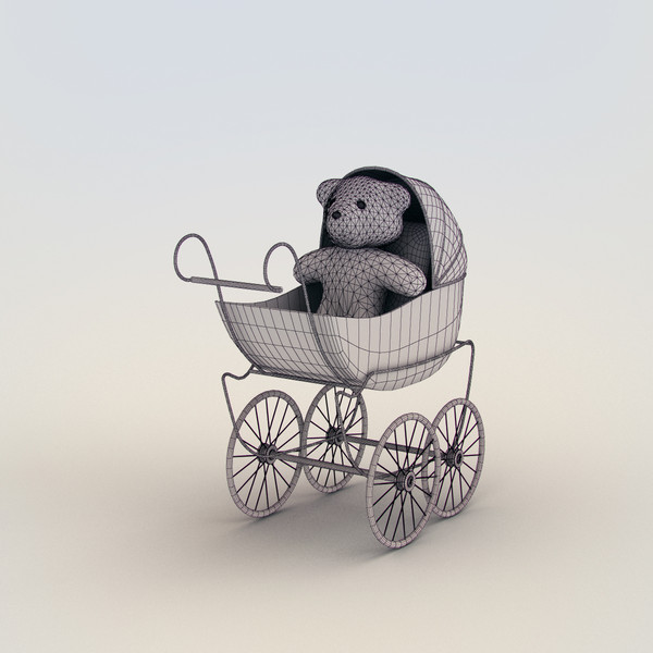 carriage baby toy 3d 3ds - Pram by RTEwork