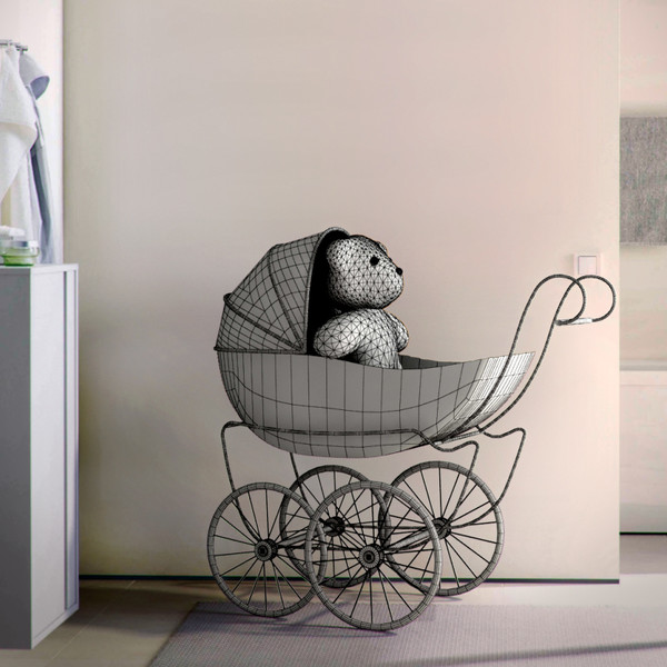 carriage baby toy 3d 3ds - Pram by RTEwork