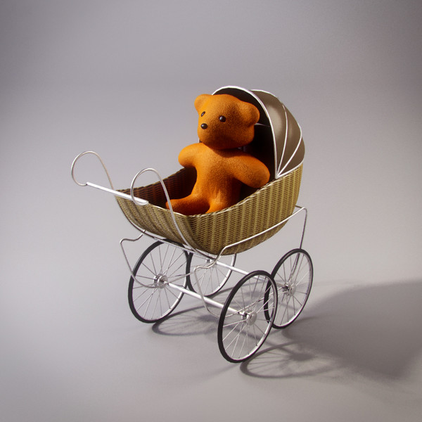 carriage baby toy 3d 3ds - Pram by RTEwork