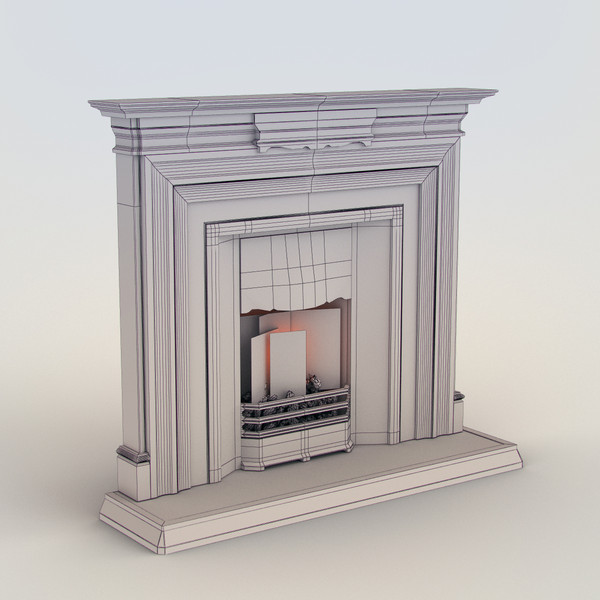 classical fireplace obj - Classical Fireplace by RTEwork