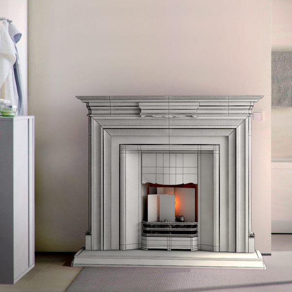classical fireplace obj - Classical Fireplace by RTEwork