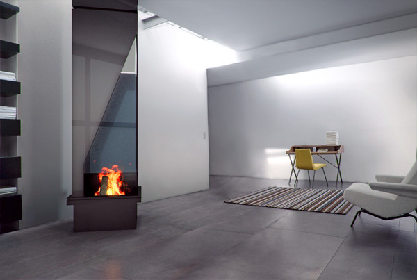 3d modern fireplace model - Modern Fireplace by RTEwork