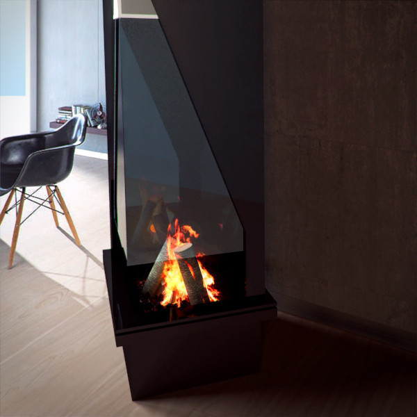 3d modern fireplace model - Modern Fireplace by RTEwork