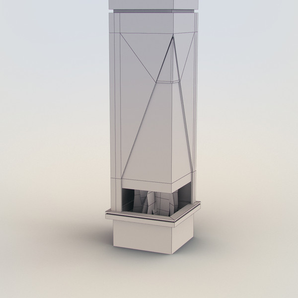 3d modern fireplace model - Modern Fireplace by RTEwork