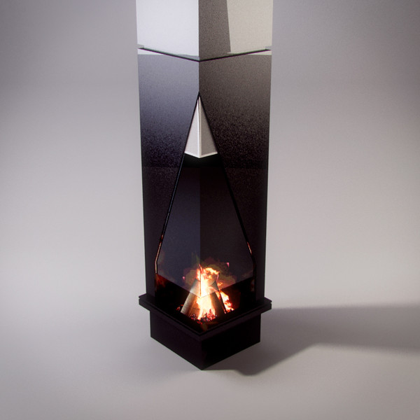 3d modern fireplace model - Modern Fireplace by RTEwork