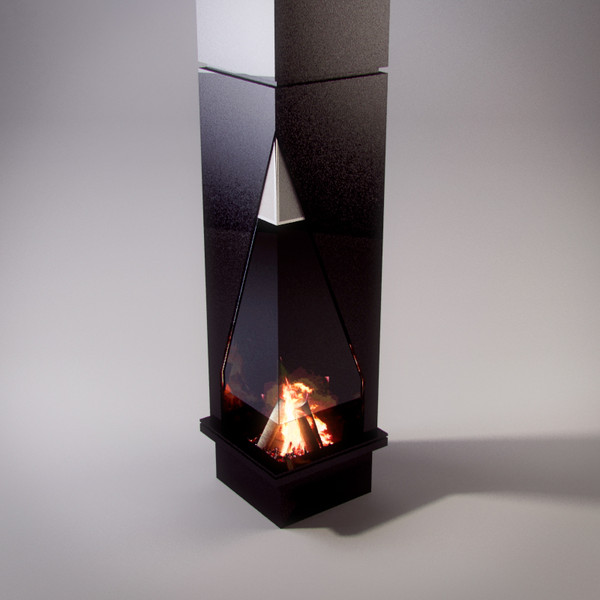3d modern fireplace model - Modern Fireplace by RTEwork