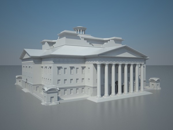 france style 3d model - Classical Style Building by Vanderdal