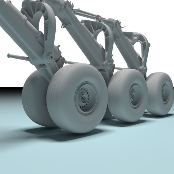 airbus main landing gear 3d obj - Airbus A400M Main Landing Gear by alextim1