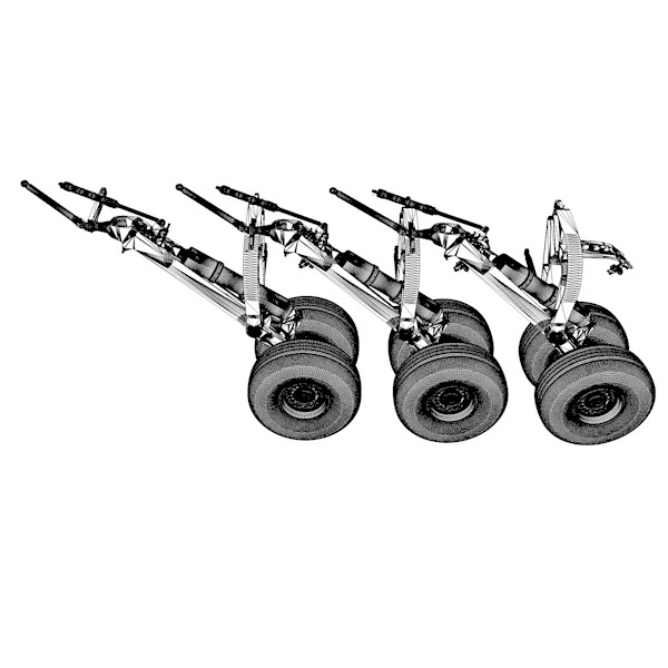 airbus main landing gear 3d obj - Airbus A400M Main Landing Gear by alextim1