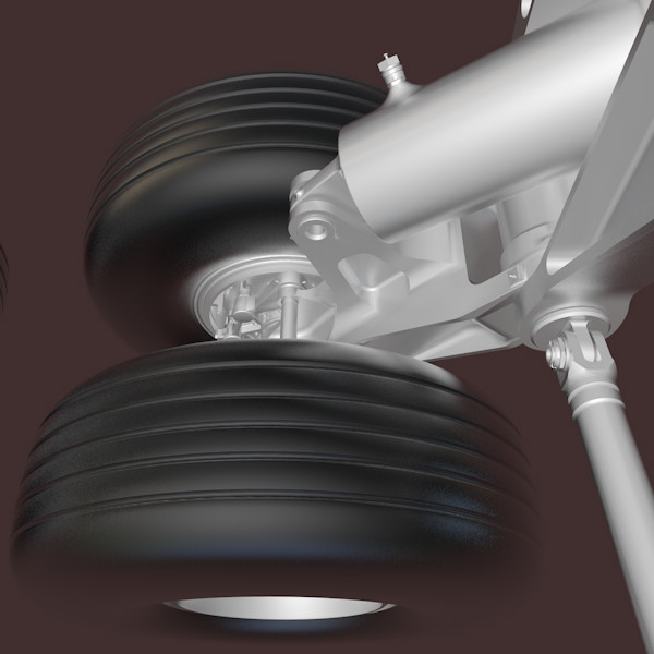 airbus main landing gear 3d obj - Airbus A400M Main Landing Gear by alextim1